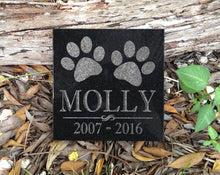Custom Memorials Classic Paws for Dog or Cat | Granite Headstone Memorial Personalized Garden Stone