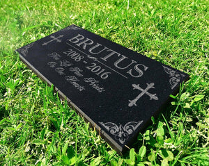 Custom Memorials Cross with Quote | Memorial Stone