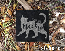 Custom Memorials Cursive Text & Cat Silhouette | Memorial Stone