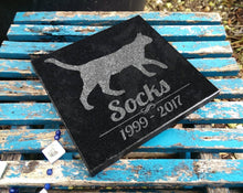 Custom Memorials Customized Cat Silhouette | Memorial Pet Stone
