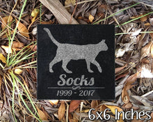 Custom Memorials Customized Cat Silhouette | Memorial Pet Stone