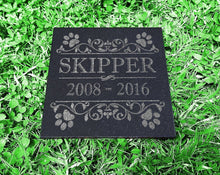 Custom Memorials Elegant Paw Motif Dog Cat | Memorial Plaque Personalized Memory Garden Stone