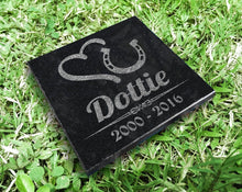 Custom Memorials Horseshoe with Heart | Memorial Plaque