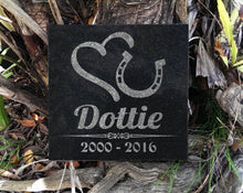 Custom Memorials Horseshoe with Heart | Memorial Plaque