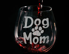 PET GIFTS Dog Mom Stemless Glass Drink Wine and Pet My Dog Pet Lover Gift Fur Mom Rescue Dog Adoption Gift First Family Puppy Birthday Gift for Sister