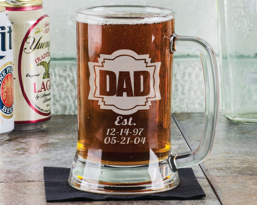 DADDY 16 Oz Gifts for DAD Fathers Day Beer Mug Engraved Father's