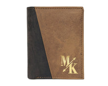 FOR DAD & GRANDPA Gold Foil Pressed onto Personalized Genuine Leather Bifold Wallet Custom for Men Women RFID Monogram Initial Gift for Dad Husband Boyfriend