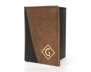 FOR DAD & GRANDPA Monogrammed Printed Gold Foil on Brown Leather Wallet 40th 50th 70th birthday gift for men from Wife Best Husband Daddy Gifts from Daughter