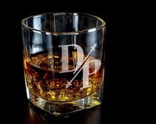 FOR DAD & GRANDPA Whiskey Bourbon Glasses Personalized Monogrammed Set Rock Glass Decanter Gifts for Him Best Man Groomsmen Proposal Gift Father in Law Idea