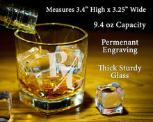 FOR DAD & GRANDPA Whiskey Bourbon Glasses Personalized Monogrammed Set Rock Glass Decanter Gifts for Him Best Man Groomsmen Proposal Gift Father in Law Idea
