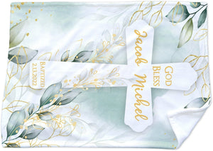 FOR KIDS & BABIES Baptism Gift Girl Boy Personalized Baby Blanket | Custom Baby Blanket | Cross Blanket Baby Boy | Personalized Baby Girl Gift
