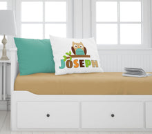 FOR KIDS & BABIES Owl Pillow Case Personalized for Boys Kids Pillowcase Toddler Cute Blue Owl Baby Gifts for Child Travel Pillow 13x18 or 20x26 with Name