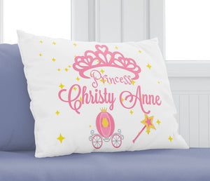 FOR KIDS & BABIES Princess Pillowcase- Personalized for a Girl who loves Fairy Tales, Magic, Princess Pink gift idea,girls room pink decor bedding gifts