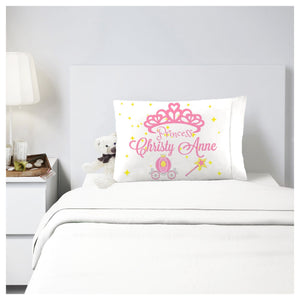 FOR KIDS & BABIES Princess Pillowcase- Personalized for a Girl who loves Fairy Tales, Magic, Princess Pink gift idea,girls room pink decor bedding gifts