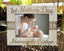 FOR MOM & GRANDMA First Mothers Day Personalized Mommy and Me Picture Frame Mother Daughter Gift for Godmother Baby Shower Gift Idea Custom Engraved Frames