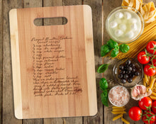 FOR MOM & GRANDMA Handwritten Recipe Gift Engraved onto Cutting Board Favorite Family Grandmas Recipe for Mom Handwriting Kitchen Decor Custom Photo Tranfer