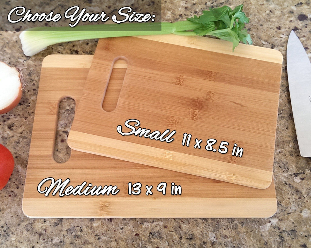 Family Kitchen Custom Engraved Bamboo Cutting Board