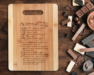 FOR MOM & GRANDMA Handwritten Recipe Gift Engraved onto Cutting Board Favorite Family Grandmas Recipe for Mom Handwriting Kitchen Decor Custom Photo Tranfer