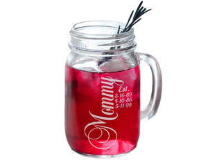 FOR MOM & GRANDMA Personalized Gifts For Mom Mason Jar Mommy Christmas Gift Mom Holiday Gift Christmas House Decor for Aunt Grandmother from Daughter Son
