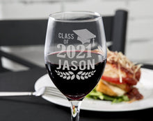 GRADUATION Class of 2022 Custom Engraved Stem Wine Glass Graduation Party Favors Graduate She Did It! Celebration Grad Gift from Mom Dad Mastered It!