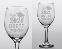 GRADUATION Class of 2022 Custom Engraved Stem Wine Glass Graduation Party Favors Graduate She Did It! Celebration Grad Gift from Mom Dad Mastered It!