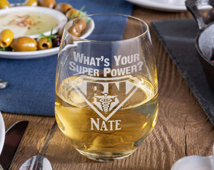GRADUATION Custom ONE Stemless or Beer Glass Nurse Practitioner Doctor Medical Firefighter Gifts for Women Police Officer Nursing Maternity Assistant