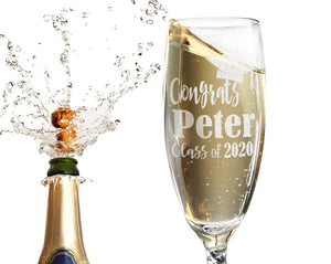 GRADUATION SINGLE Custom Class 2022 Champagne College Graduation Gifts for Women Graduate Party Table Centerpieces Celebratory Gift for Son Daughter
