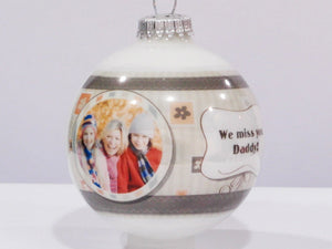 Holiday Personalized Ornament - Modern Personalized Photo Ornament for Friends & Family