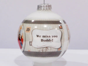 Holiday Personalized Ornament - Modern Personalized Photo Ornament for Friends & Family