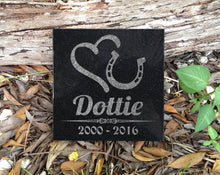 Custom Memorials Horseshoe with Heart | Memorial Plaque