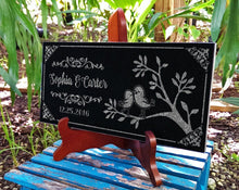 ANNIVERSARY GIFTS Love Birds Wedding Sign | Anniversary Engagement Granite Stone