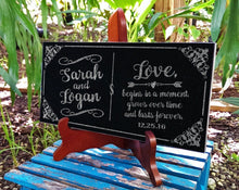 ANNIVERSARY GIFTS Love Quote | Names | Granite Stone Plaque