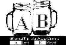 Personalized Drinkware Monogram Gift Idea Engraved Mason Jar Beer Mug Personalized Drinking Glass Etched Gift Birthday Christmas Wedding Favor Bridesmaid Groomsman