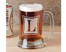Personalized Drinkware Monogrammed Beer Mug Personalized Initial Monogram Beer Stein Custom Engraved Beer Glass Bachelor Birthday Bridal Party Gift for Groomsman
