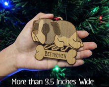 PET GIFTS Custom St. Bernard Puppy Christmas Ornament First Pet Holiday Present for Kids Dog Wood Anniversary Dog Mom Dad 1st Birthday Dog Lover Gifts