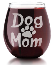 PET GIFTS Dog Mom Stemless Glass Drink Wine and Pet My Dog Pet Lover Gift Fur Mom Rescue Dog Adoption Gift First Family Puppy Birthday Gift for Sister