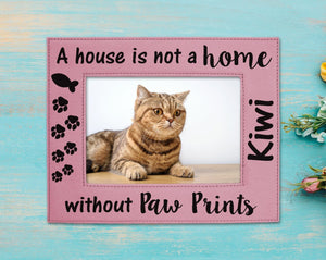 PET GIFTS Dog or Cat New Pet Mom Dad Rescued Adopted Picture Frame Engraved 5x7 Personalized Photo Home Decor Best Friend Birthday Mothers Day Gift
