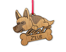 PET GIFTS German Shepherd Ornament for Dog Mom Custom Engraved Rescue Dog Christmas Gift for Adoption Day Pet Anniversary Trinket for Dads Birthday