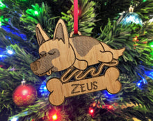 PET GIFTS German Shepherd Ornament for Dog Mom Custom Engraved Rescue Dog Christmas Gift for Adoption Day Pet Anniversary Trinket for Dads Birthday