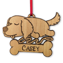 PET GIFTS Personalized Golden Retriever Christmas Tree Ornament for Dog Lovers Best Friend Pet Trinket Puppies First Holiday Gift Dog Dad Birthday