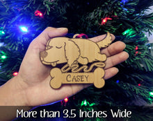 PET GIFTS Personalized Golden Retriever Christmas Tree Ornament for Dog Lovers Best Friend Pet Trinket Puppies First Holiday Gift Dog Dad Birthday