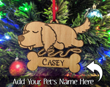 PET GIFTS Personalized Golden Retriever Christmas Tree Ornament for Dog Lovers Best Friend Pet Trinket Puppies First Holiday Gift Dog Dad Birthday