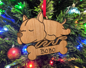 PET GIFTS Pet Ornament Personalized Pitbull Christmas Tree Decor Puppies First Christmas Dog Lover Ornament Rescue Animal Custom Gift for Dog Owner