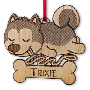 PET GIFTS Siberian Husky Mom Christmas Dog Ornament First Pet Kids Ornament Gift From Dog Puppies 1st Holiday Huskies First Birthday Present Tree Idea