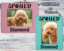 PET GIFTS Spoiled Dog Mom Cat Lady Best Friend Pet Photo Frame 5x7 for Daughter Son Mothers Fathers Day Gift Birthday for New Adopted Puppy Kitten