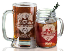 WEDDINGS 16 Oz Buck and Doe Hunter Bridesmaid Groomsman Beer Mugs Mason Camo Wedding Barn Hunting Groomsmen Personalized Gift Bulk Discount Country