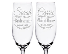 WEDDINGS Champagne Glasses Wedding Day Bridesmaid Thank You from Bride Gifts Womens Wine Glass Sister Moms Birthday Anniversary Graduated Flutes Gift
