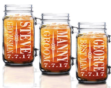 WEDDINGS Custom Wedding Party Groomsmen Gift for Best Man from Groom Engraved Mason Jar Bachelor Party Favor Gifts for Men Bulk Discount