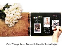WEDDINGS Elegant Wood Wedding Guest Book Personalized Album Guest Sign In Custom for Bridal Shower Gift
