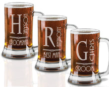 WEDDINGS Groomsmen Personalized Wedding Beer Glasses for Him Daddy Birthday Gift Godfather Beer Mug Gift Engraved Father in Law Best Man Glass Gifts